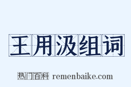 王用汲组词是什么意思的图片